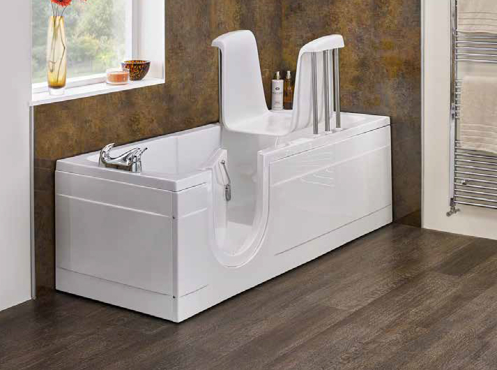 The Cambrdige walk-in bath with integrated electronic bath lift