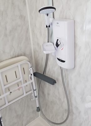 fold up shower seat and shower thermostat