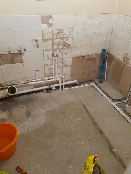 bathroom during renovation project