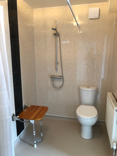 wet room style disabled shower