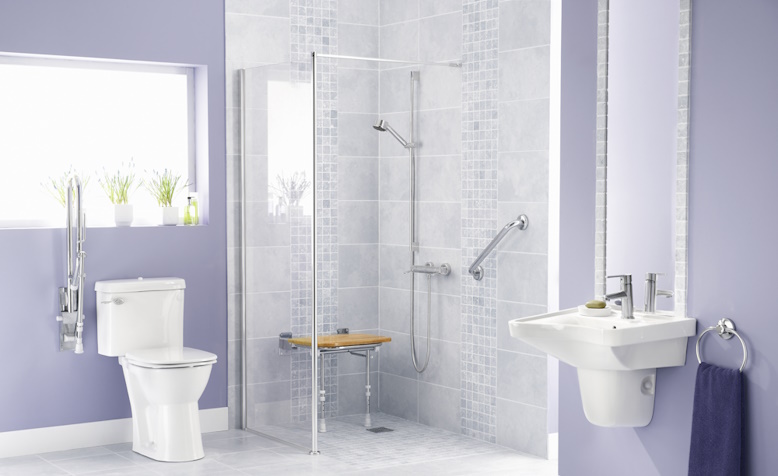 Accessible bathroom designs and installations lavendar hero