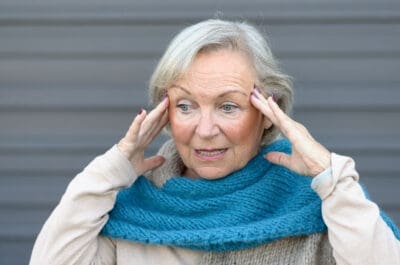 confused senior woman with dementia