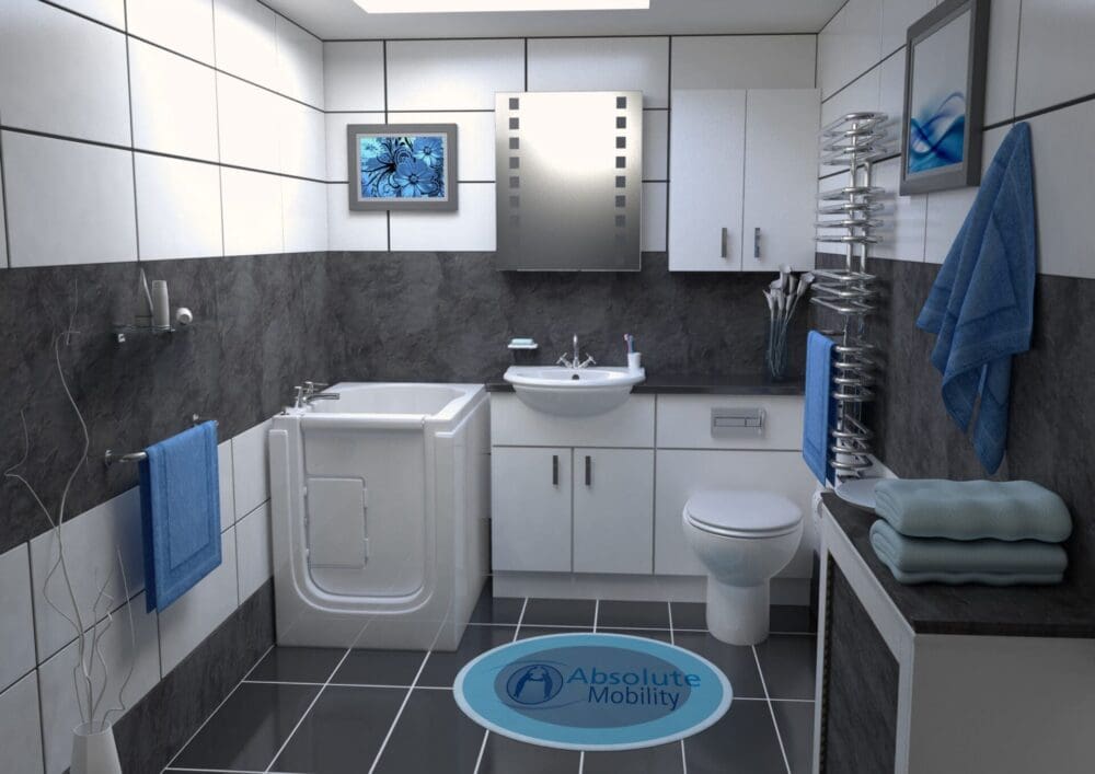  small disabled wet room layout with a maestro  bath