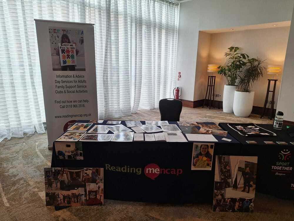 Reading mencap and sport together stall at the HCO lunch event