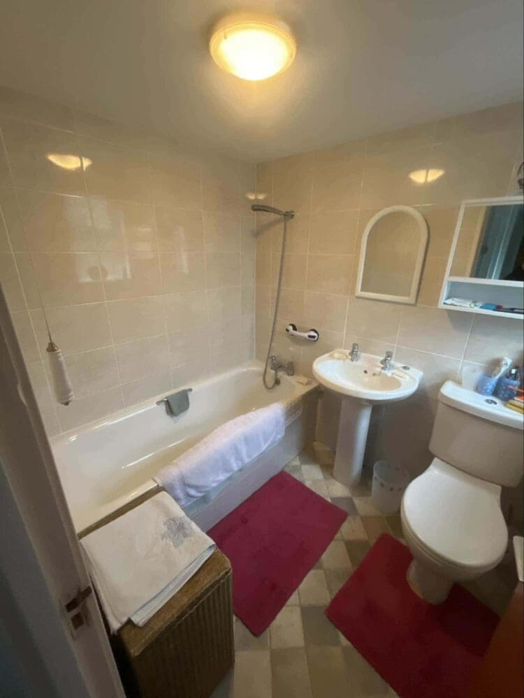 Mrs D Bathroom Before - a non accessible bath
