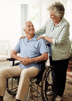 Roll in shower for wheelchair users